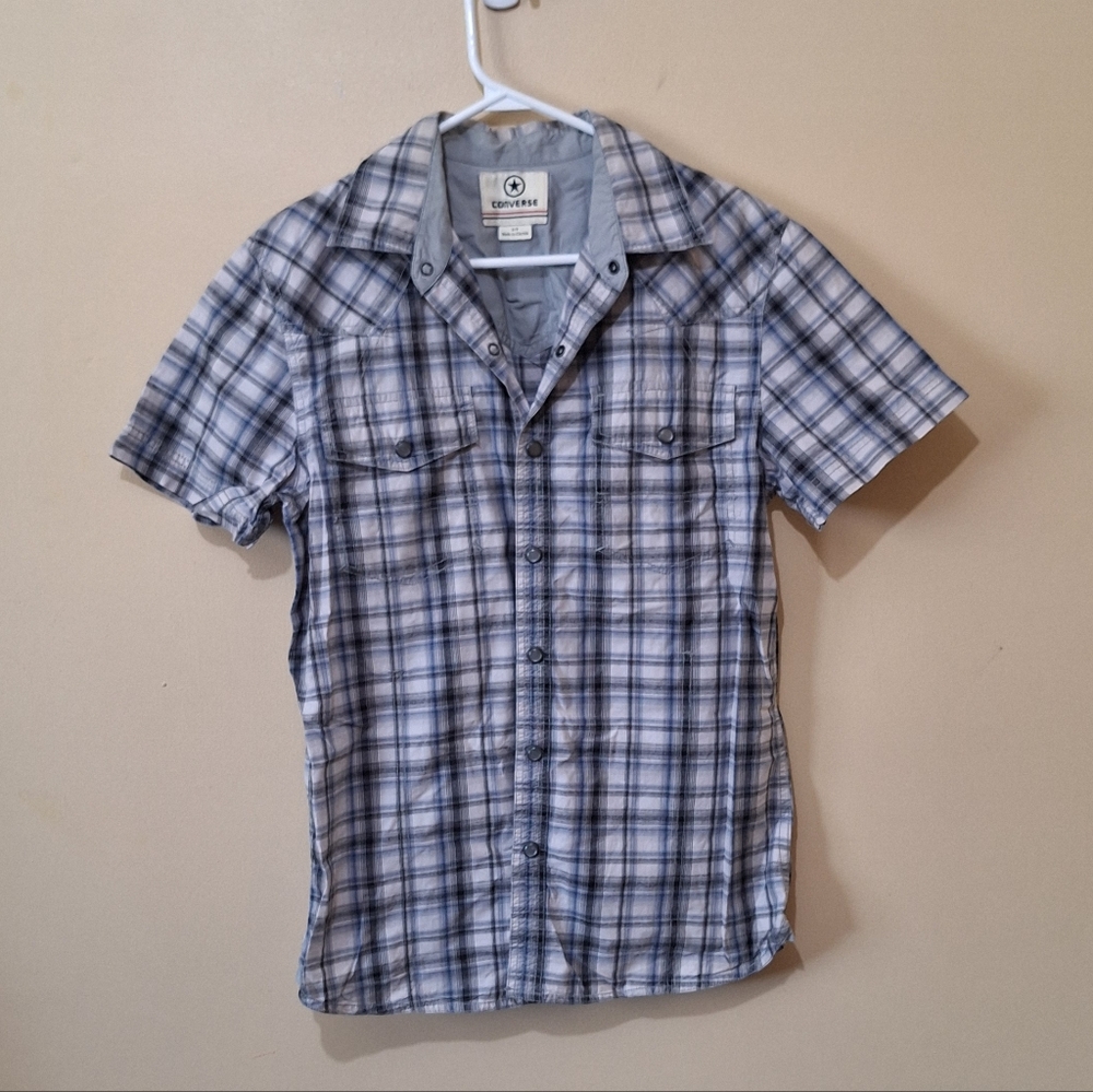 Converse Short Sleeve Plaid Shirt